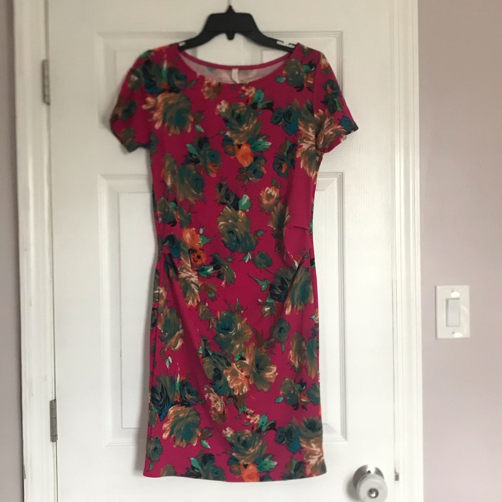 Pink Floral Maternity Dress